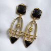 Modern Goldplated Monalisa Stone Earrings – Stylish Western Elegance