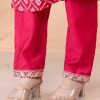 Elegant Vartican Kurti Pant Set with Chiffon Dupatta & Embroidery Work