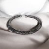 A beautifully textured adjustable brass anklet designed for a perfect ethnic style, featuring a durable finish and customizable fit for all occasions