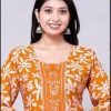 Designer Vartican Kurti Pant with Embroidery and Flowy Chiffon Dupatta Pack of 4