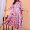 Elegant rayon fabric handwork kurti set with pant and dupatta, pack of 4 in vibrant designs and colors.