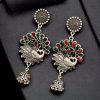 Traditional German Silver Meenawork Jhumki Earrings | Perfect for Every Occasion