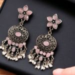 Perfect Ethnic Hanging Stone Stud Earrings – Perfect for Any Occasion