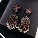 Bulk 32 Perfect Ethnic Hanging Stone Stud Earrings – Perfect for Any Occasion - "Pink"