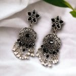 Bulk 30 Perfect Ethnic Hanging Stone Stud Earrings – Perfect for Any Occasion - "Black"