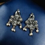 Bulk 166 Brass Peacock Stone Stud – Perfect for Every Occasion - "White"