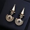 Elegant hanging stone stud earrings featuring a sophisticated design, perfect for every occasion and versatile for any outfit.