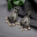 Elegant Brass Stone Hanging Stud Earrings – A Perfect Ethnic Accessory