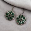 Ethnic_flower_hook_earrings_silver_replica_daily_wear_jewelry