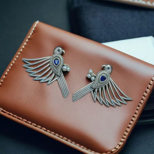 Fashionable Silver Replica Bird Stud Earrings | Perfect for Any Occasion
