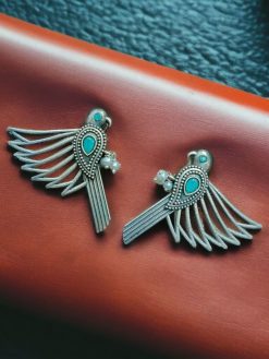Fashionable Silver Replica Bird Stud Earrings | Perfect for Any Occasion