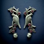 Silver Look aLike Bird Design Earrings | Best Oxidised Handcrafted Studs