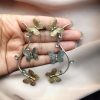Handmade Oxidized Butterfly Stud Earrings with a two-tone finish, lightweight and stylish for everyday wear and special occasions.