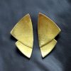 Handcrafted Gold-Plated Geometric Stud Earrings – Modern & Elegant Design
