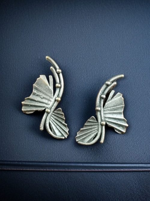 Silver Look-Alike Lightweight Earrings with an oxidised finish for daily wear.