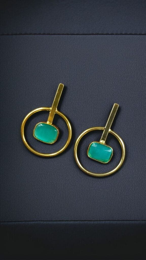 Bulk 778 Premium Quality Gold Plated Handmade Earrings | Best Contemporary Jewelary For Party Wear - "Mint"