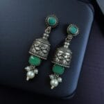 Silver Replica Dangler Earrings - Trendy Light Weight Jewelry - "Mint"