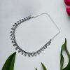 Silver Plated Heart Choker Necklace – Traditional Ethnic Jewelry for Women.