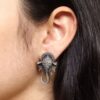 Silver Replica Oxidized Ganesh Stud Earrings Best for Everyday Wear 5 Handcrafted Silver Replica Oxidized Ganesh Stud Earrings for everyday wear, featuring intricate detailing and a spiritual touch.