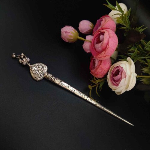 Designer Unique Heart Juda Pin – Trendy Hair Jewelry for Daily Wear