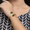 Gold Plated Bangle Monalisa Stone Bangle – Ethnic & Stylish Jewelry