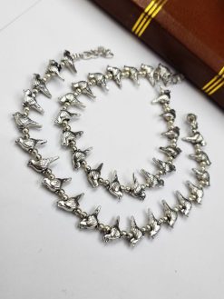 Handcrafted German silver anklet with bird design anklet