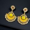 Traditional Kundan Meenakari Chandbali Earrings | Perfect For Wedding Season Jewellery