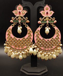 Gold Plated Lotus Chandbali Earrings | Best Wedding Special Jewellery Collection