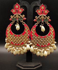 Gold Plated Lotus Chandbali Earrings | Best Wedding Special Jewellery Collection
