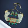 Wedding Special Kundan Necklace Set | Gold Plated Pearl Beads Details Jewellery