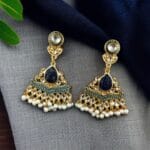 Gold Plated Kundan Meena Earrings | Best Indian Festival's Jewelry For Girls