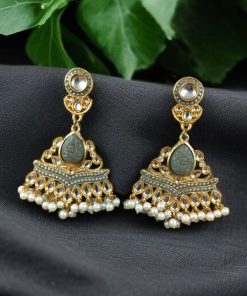 Gold Plated Kundan Meena Earrings | Best Indian Festival's Jewelry For Girls