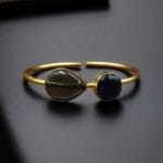 Fashionable Gold Plated Bracelet with Best Monalisa Stone – Casual Wear Jewelry - "Blue "