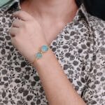 Fashionable Gold Plated Bracelet with Best Monalisa Stone – Casual Wear Jewelry