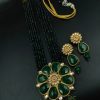 Traditional gold plated Kundan Meena floral necklace set