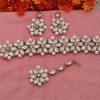Beautiful Kundan Necklace Set With Maang Tikka | Best Jewelry For Festival Season