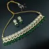 Gold plated Monalisa stone beautiful choker necklace for party wear