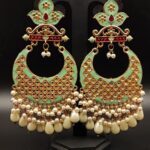 Gold Plated Lotus Chandbali Earrings | Best Wedding Special Jewellery Collection - "Mint"