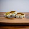 Gold Plated Bangle with Pearl Detailing