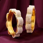 Premium Quality Gold Plated Bangle With Pearl Detailing for Occasional and Daily Wear