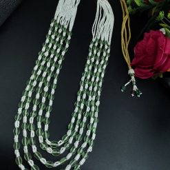 Traditional ethnic necklace with pearl and glass beads