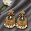 Gold Plated Lotus Chandbali Earrings | Best Wedding Special Jewellery Collection