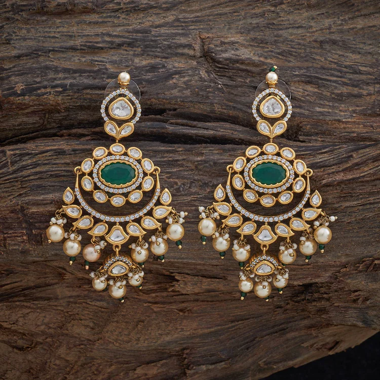 kundan earring green victorian kundan earring 164023 39933037412508