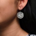 Traditional 3 Paisa Coin Earrings | Silver Replica Best Oxidized Hook Jewelry for Girls