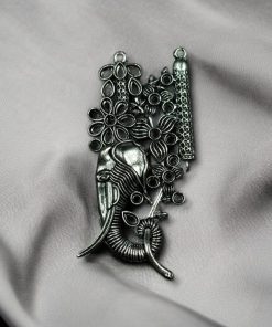 German silver elephant pendant for DIY jewelry.