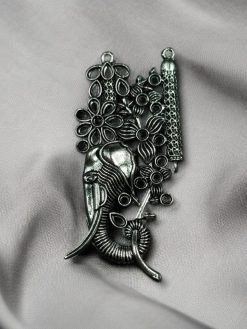 German silver elephant pendant for DIY jewelry.