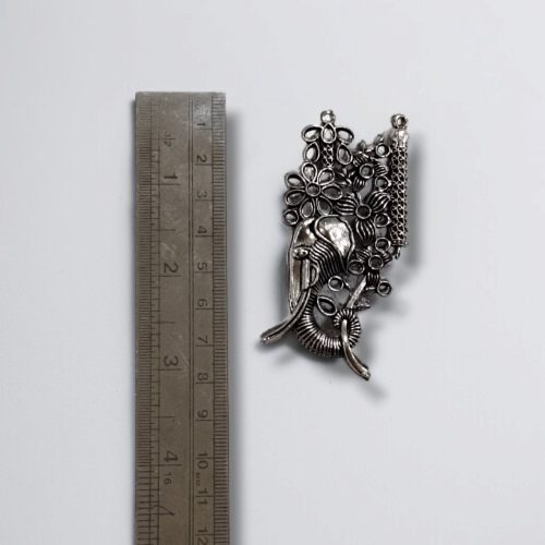 German silver elephant pendant for DIY jewelry.