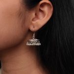 German Silver Hook Jhumki Earrings | Pearl Drops Best Dangler Jewelry For Girls