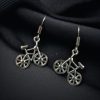 Silver Plated Bicycle Earrings for Casual Wear