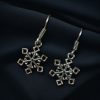 German Silver Snowflake Dangler Earrings for Daily Wear